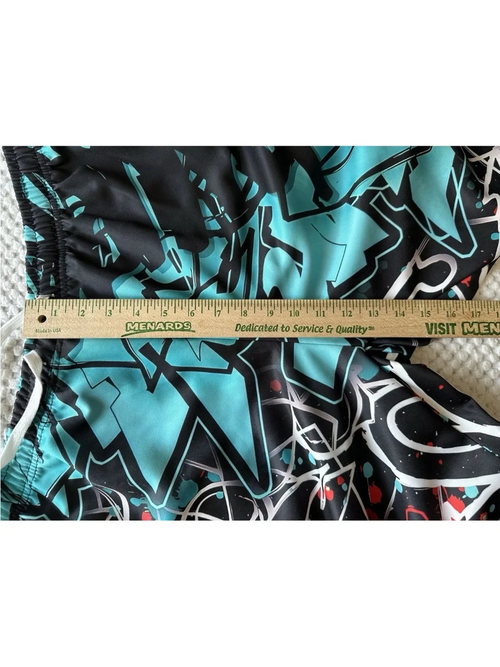 Men’s XL 3D Graffiti Print Joggers Sweatpants Streetwear Colorblock Blue/Red
